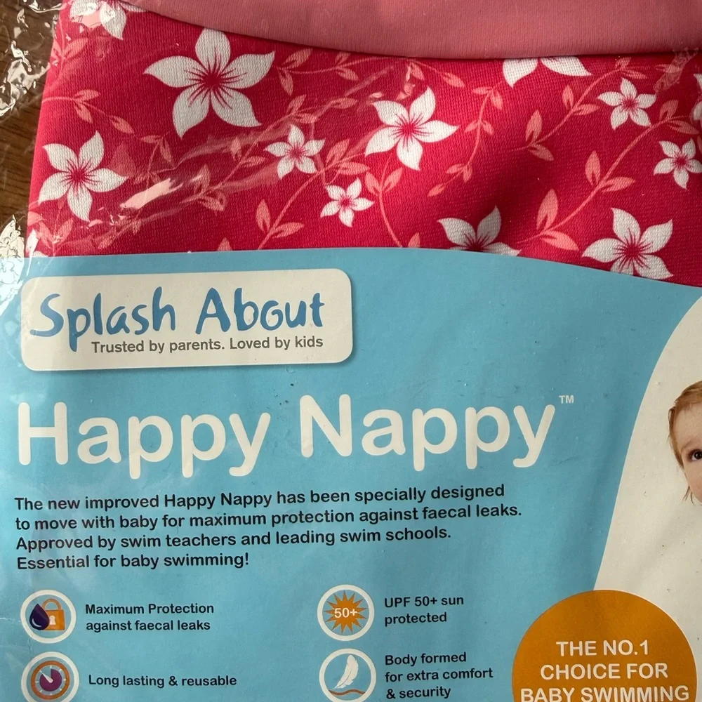 Splash About Happy Nappy Pink Floral Diaper Cover
